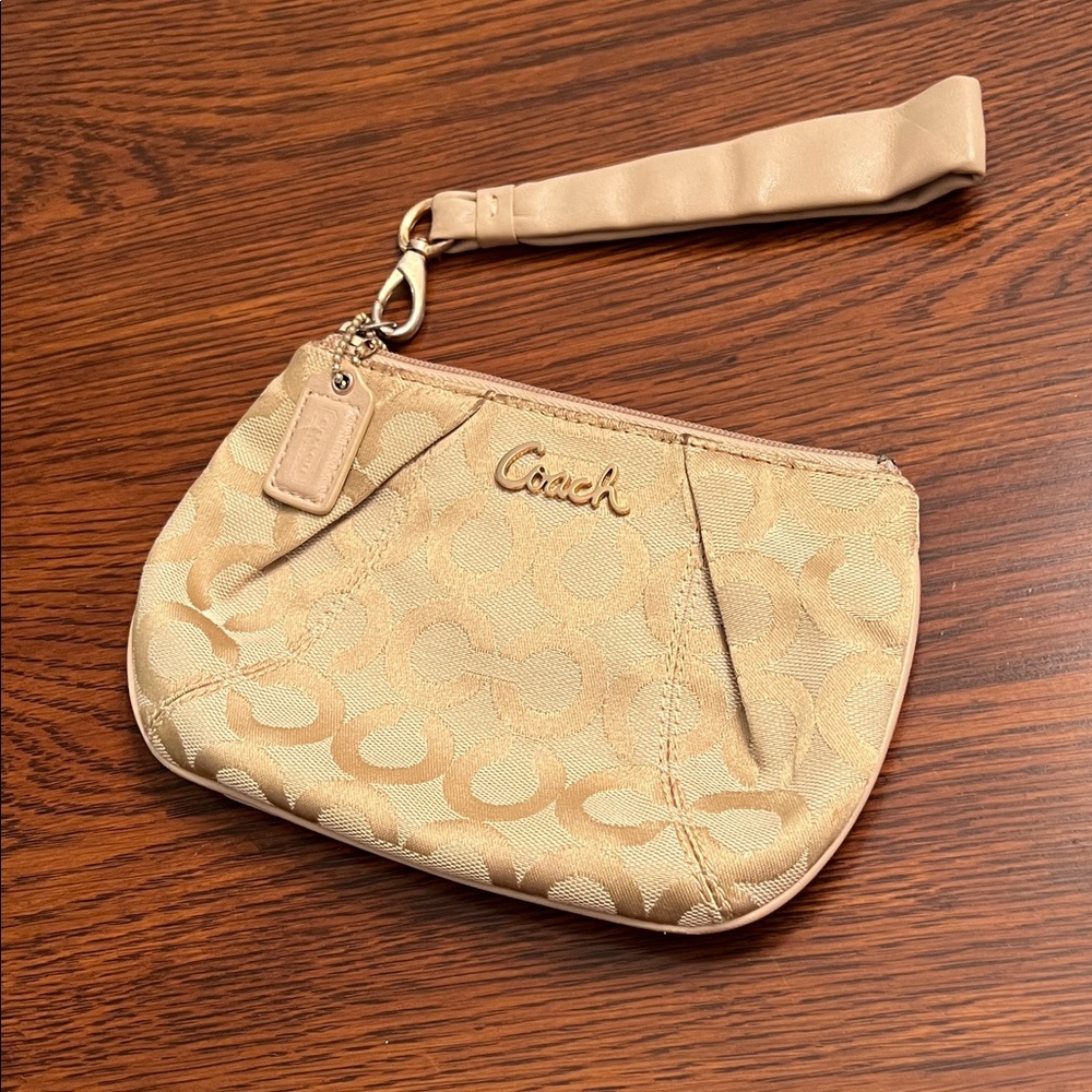 Coach Signature C design wristlet clutch